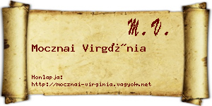 Mocznai Virgínia névjegykártya